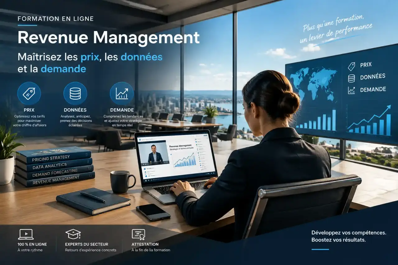 Formation revenue management en ligne : maîtrisez les prix, les données et la demande