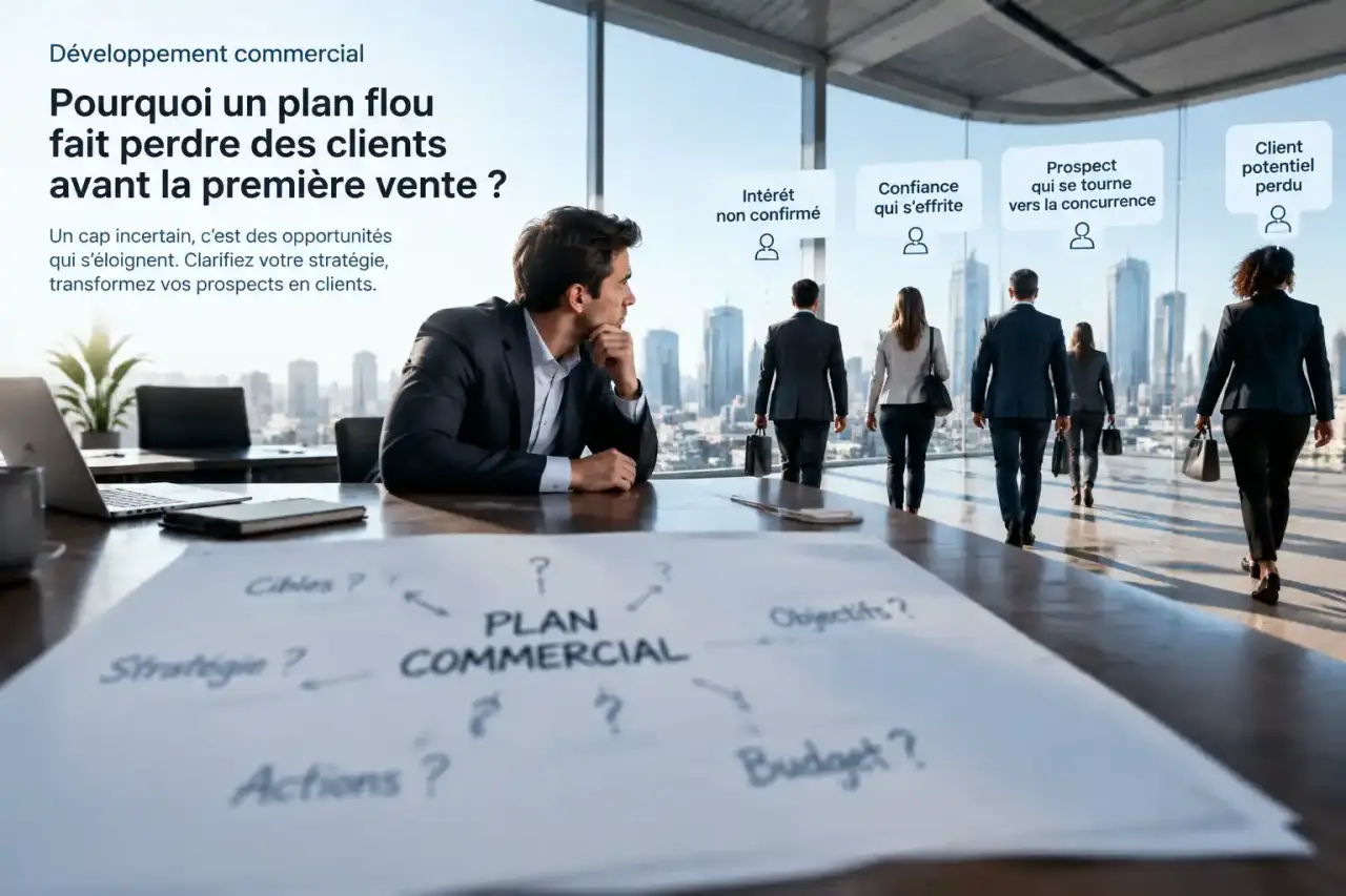 Développement commercial : pourquoi un plan flou fait perdre des clients avant la première vente