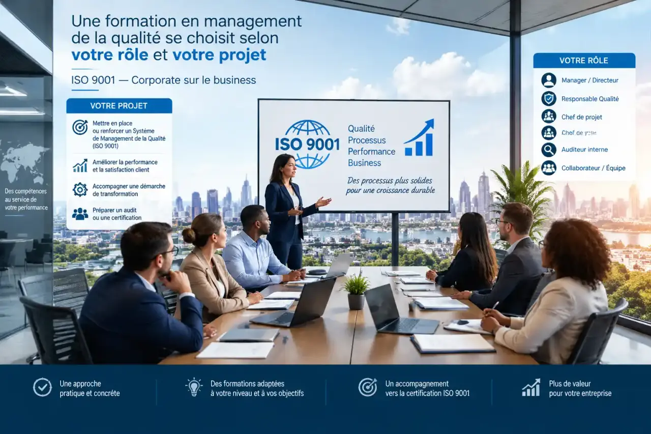 Une formation en management de la qualité se choisit selon votre rôle et votre projet ISO 9001
